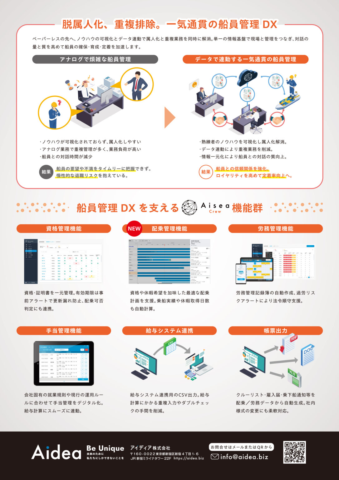 〈Aisea Crew〉の新機能「配乗管理機能」をリリース - News | アイディア株式会社｜Be unique Aidea inc